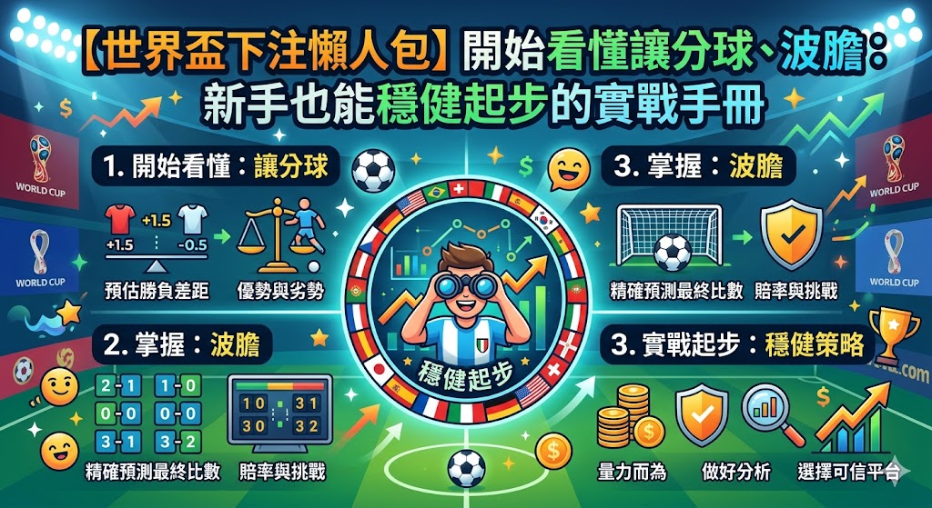 【世界盃下注懶人包】開始看懂讓分球、波膽：新手也能穩健起步的實戰手冊