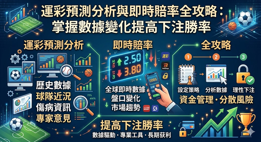 運彩預測分析與即時賠率全攻略：掌握數據變化提高下注勝率