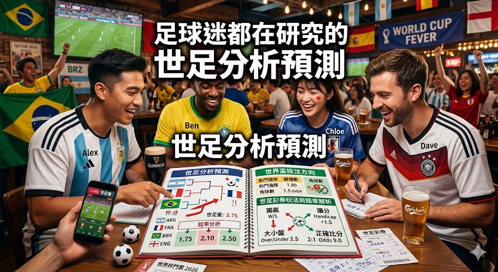 足球迷都在研究的世足分析預測|世界盃投注方向、世足彩券玩法與賠率解析