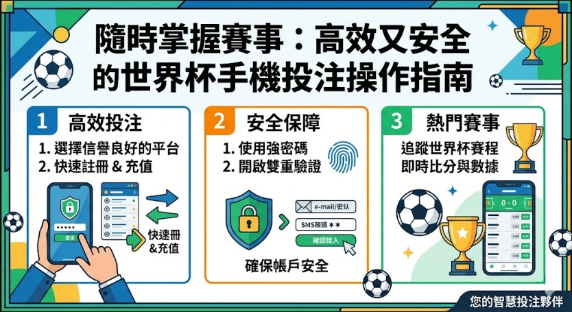 隨時掌握賽事:高效又安全的世界杯手機投注操作指南