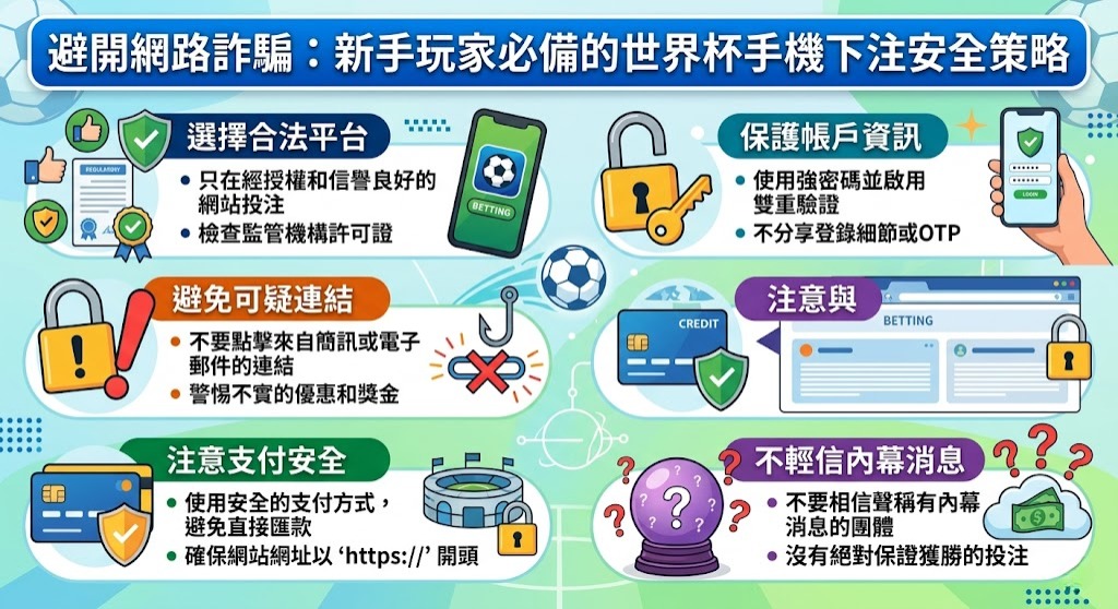 避開網路詐騙:新手玩家必備的世界杯手機下注安全策略